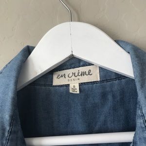 cream denim shirt dress